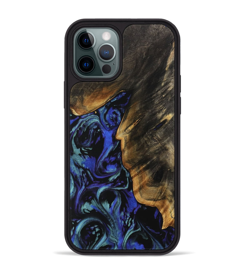 iPhone 12 Pro Max Wood Phone Case - Buell (Blue, 738365)