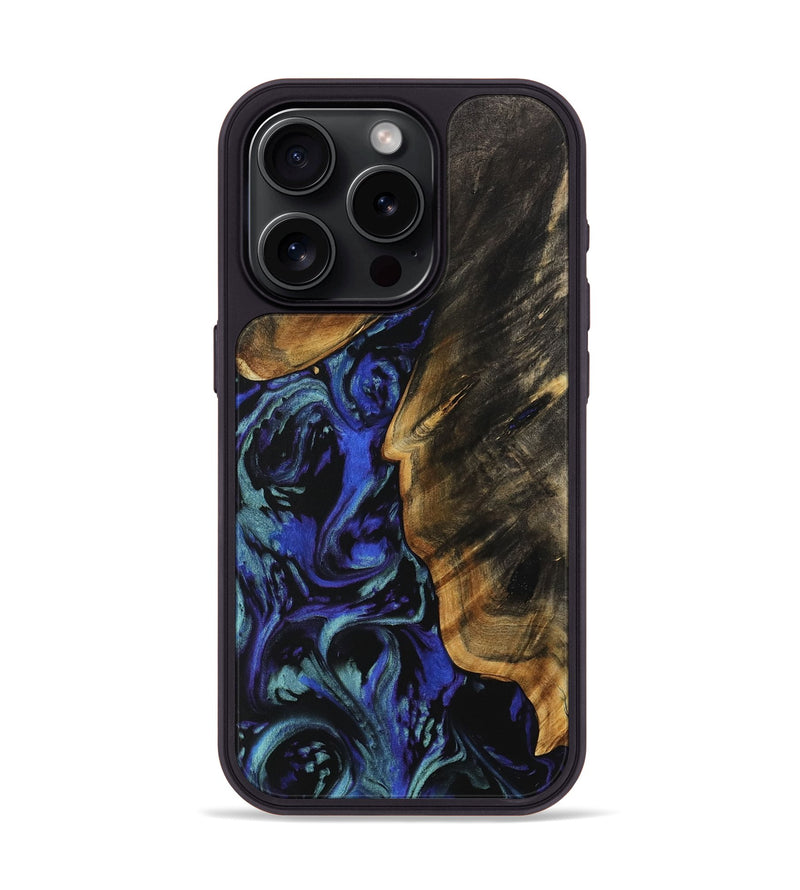 iPhone 15 Pro Wood Phone Case - Buell (Blue, 738365)