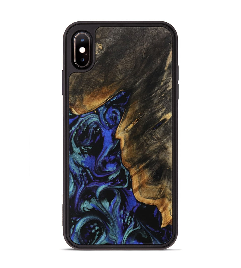 iPhone Xs Max Wood Phone Case - Buell (Blue, 738365)