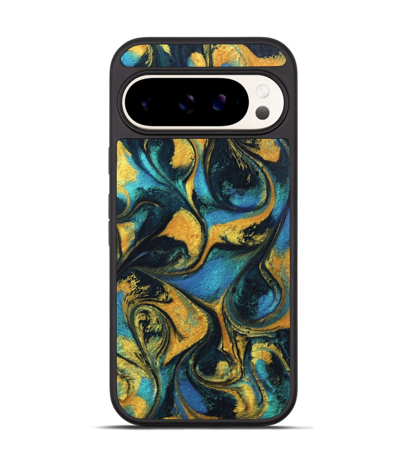 Pixel 9 ResinArt Phone Case - Sharyl (Teal & Gold, 738376)