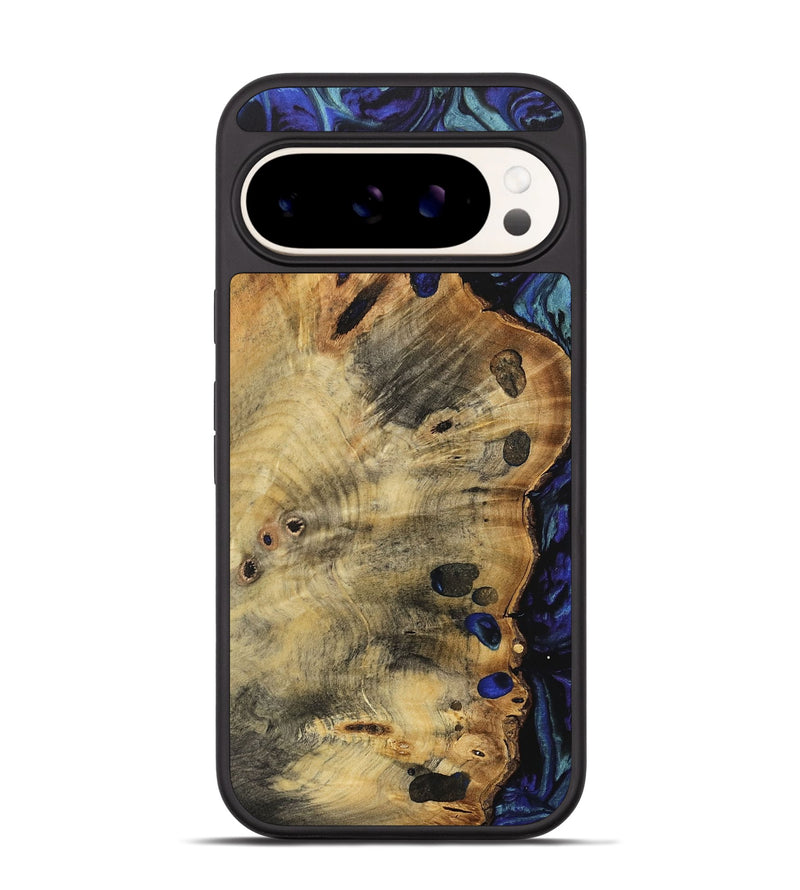 Pixel 9 Wood Phone Case - Tobi (Blue, 738378)