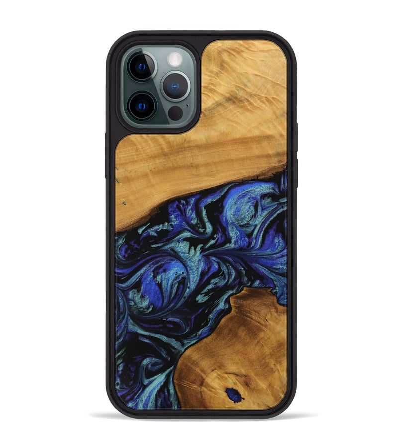 iPhone 12 Pro Max Wood Phone Case - Arnie (Blue, 738386)