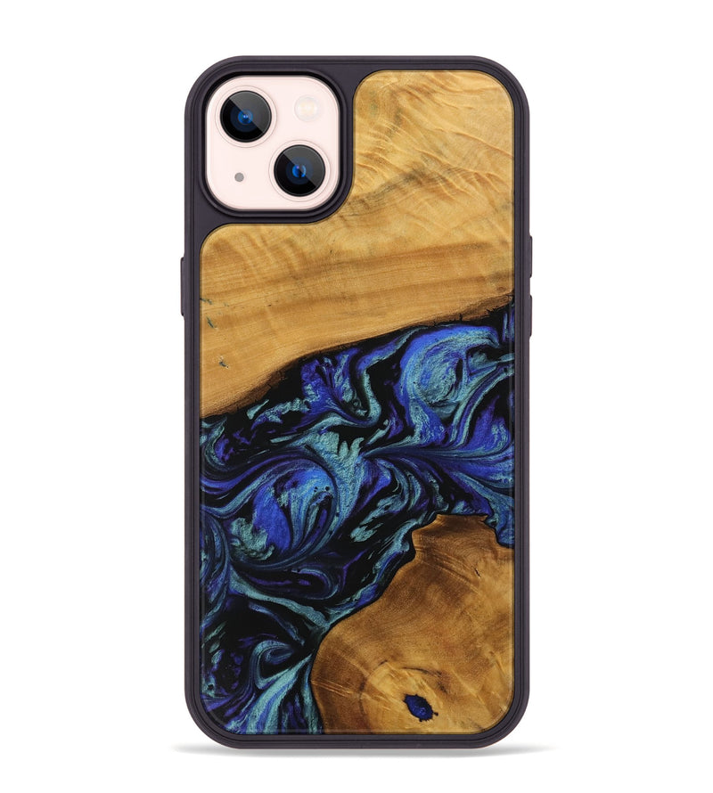 iPhone 14 Plus Wood Phone Case - Arnie (Blue, 738386)