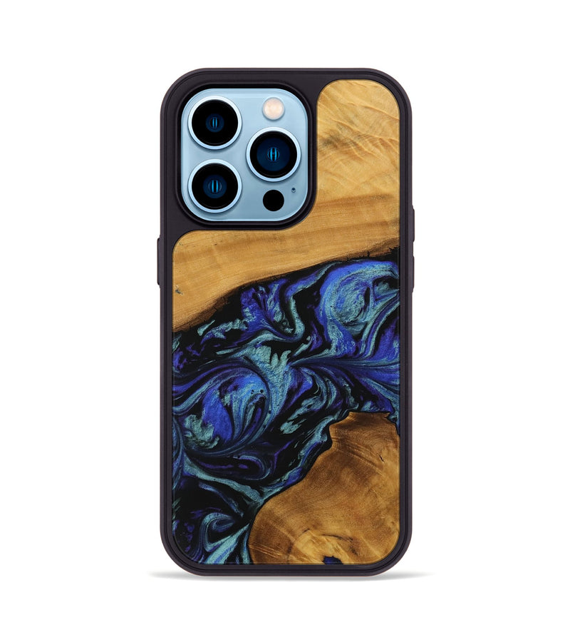 iPhone 14 Pro Wood Phone Case - Arnie (Blue, 738386)