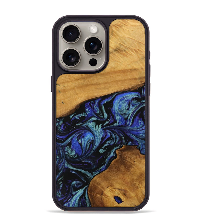 iPhone 15 Pro Max Wood Phone Case - Arnie (Blue, 738386)