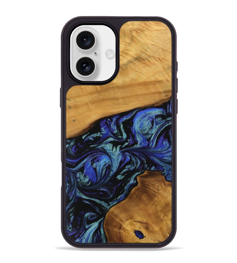 iPhone 16 Plus Wood Phone Case - Arnie (Blue, 738386)