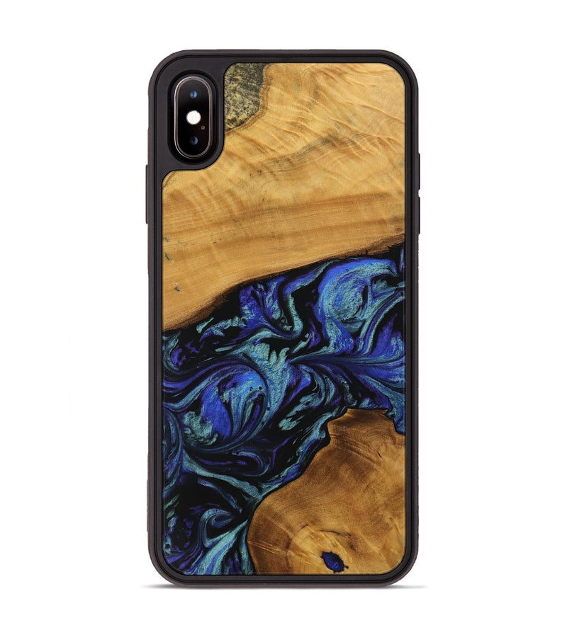 iPhone Xs Max Wood Phone Case - Arnie (Blue, 738386)