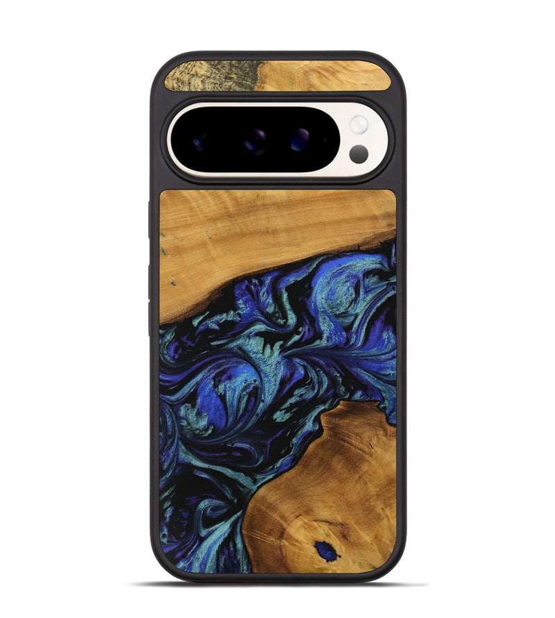 Pixel 9 Wood Phone Case - Arnie (Blue, 738386)