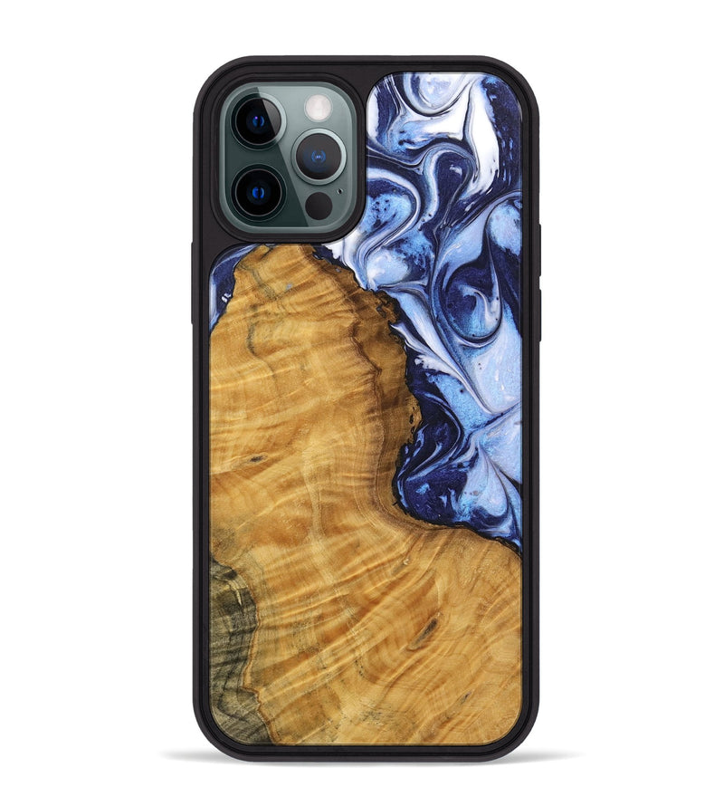 iPhone 12 Pro Max Wood Phone Case - Maude (Blue, 738387)