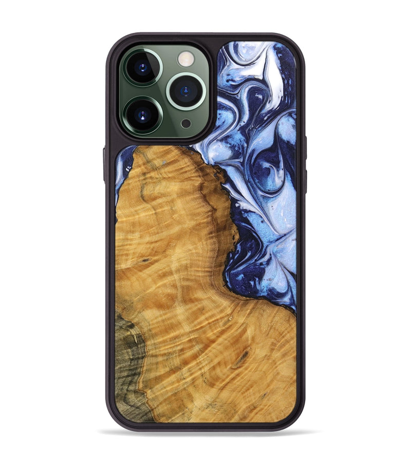 iPhone 13 Pro Max Wood Phone Case - Maude (Blue, 738387)