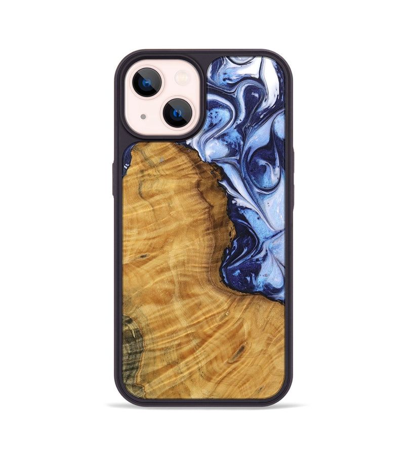 iPhone 14 Wood Phone Case - Maude (Blue, 738387)