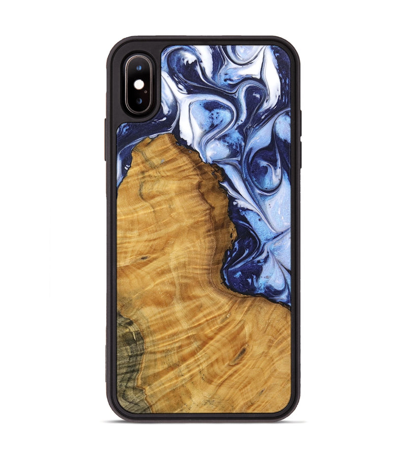 iPhone Xs Max Wood Phone Case - Maude (Blue, 738387)