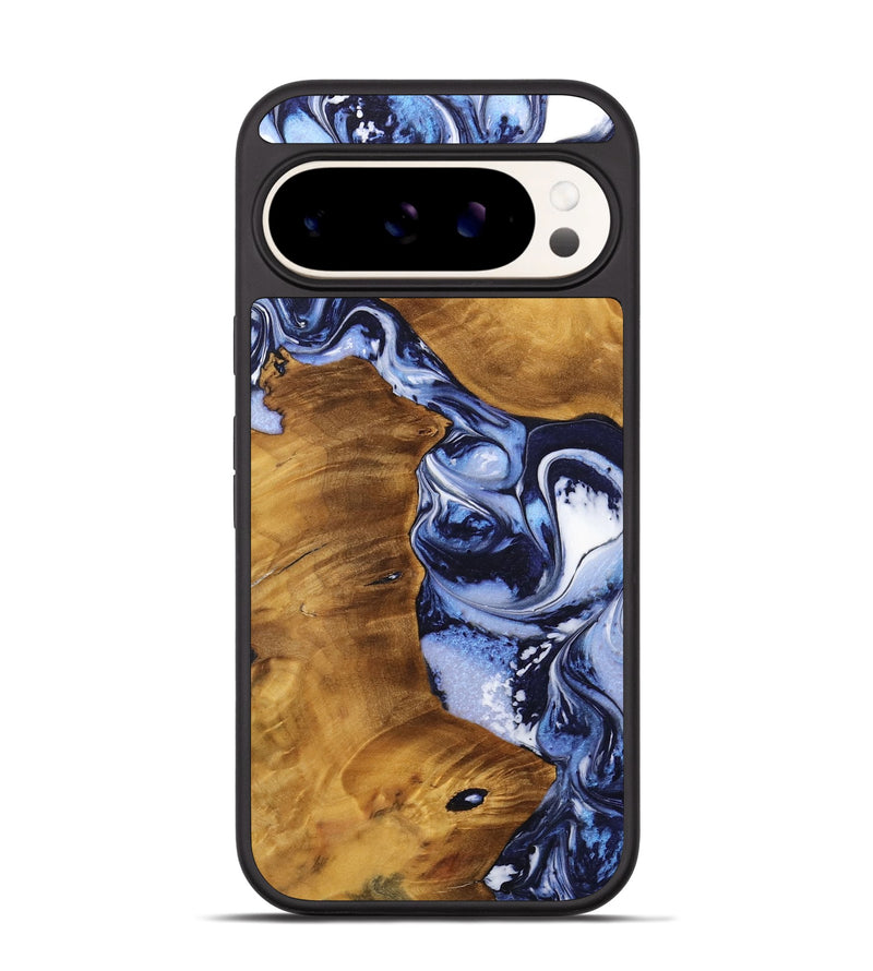 Pixel 9 Wood Phone Case - Adria (Blue, 738392)