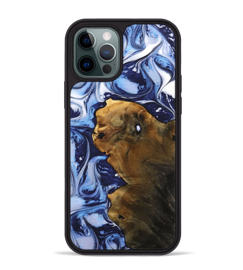 iPhone 12 Pro Max Wood Phone Case - Debra (Blue, 738410)