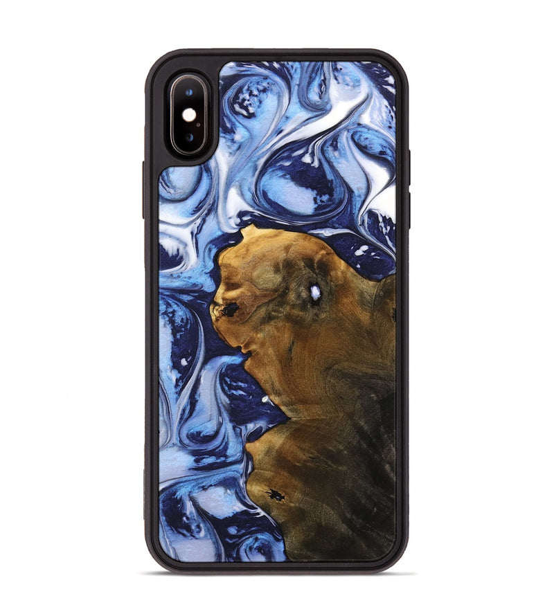 iPhone Xs Max Wood Phone Case - Debra (Blue, 738410)