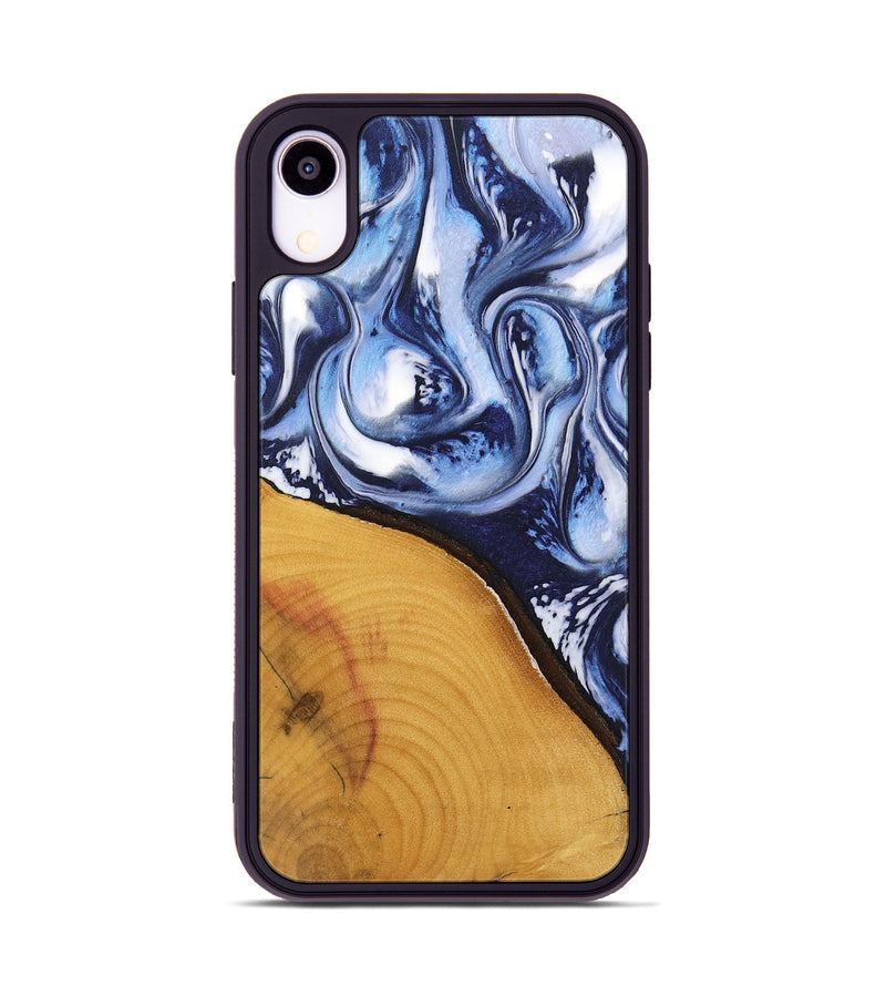 iPhone Xr Wood Phone Case - Malinda (Blue, 738429)