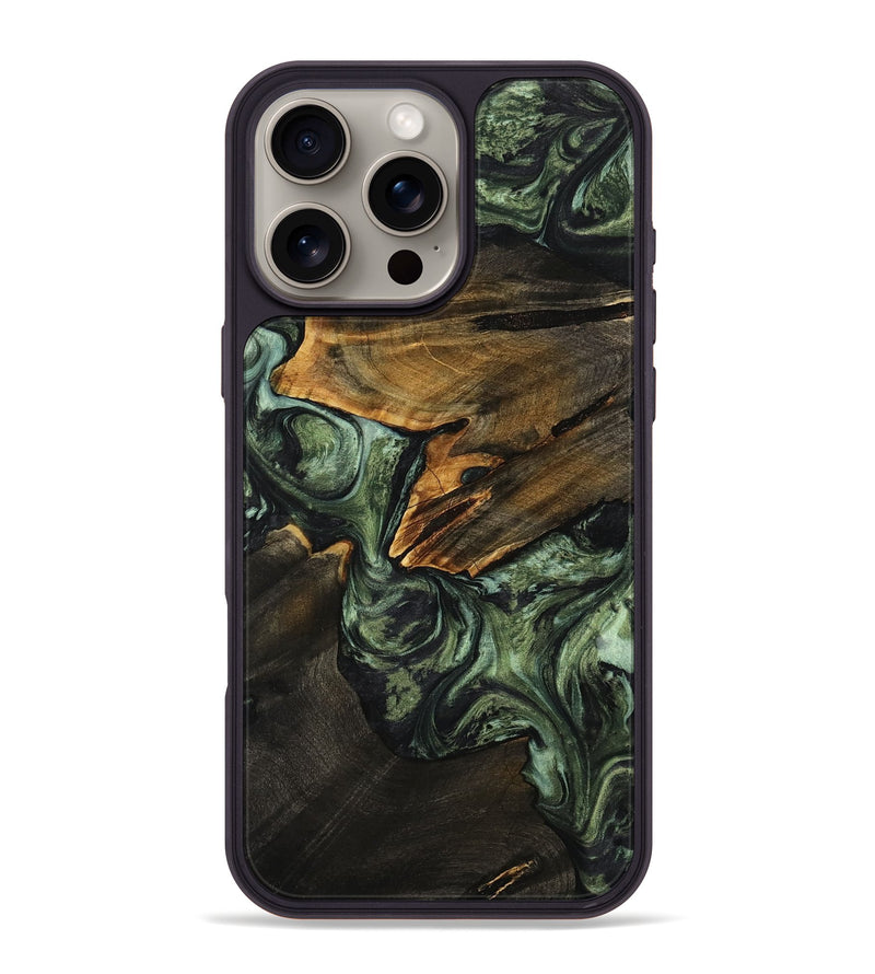 iPhone 16 Pro Max Wood Phone Case - Noreen (Green, 738742)