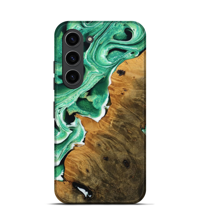 Galaxy S23 Wood Live Edge Phone Case - Sherree (Green, 738751)