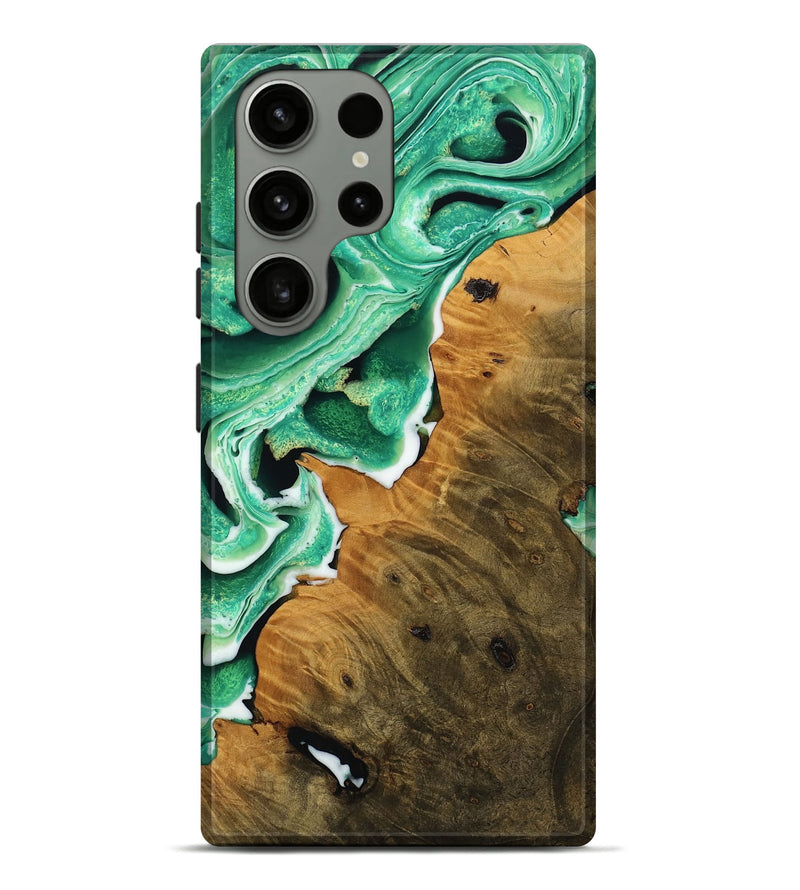 Galaxy S23 Ultra Wood Live Edge Phone Case - Sherree (Green, 738751)