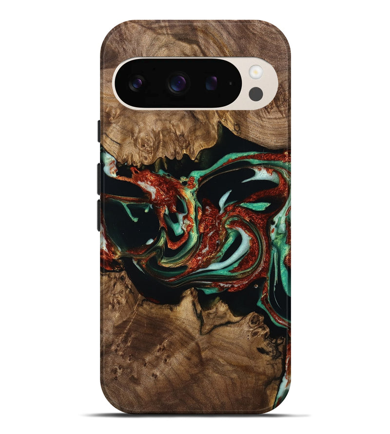 Pixel 9 Pro XL Wood Live Edge Phone Case - Otto (Green, 738761)