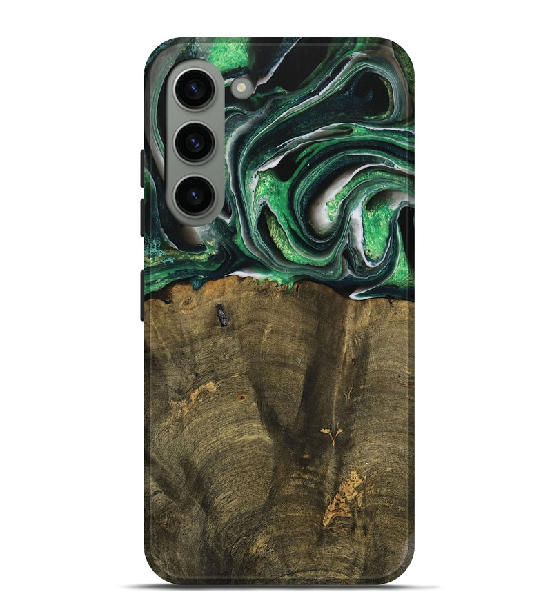 Galaxy S23 Plus Wood Live Edge Phone Case - Nadir (Green, 738764)