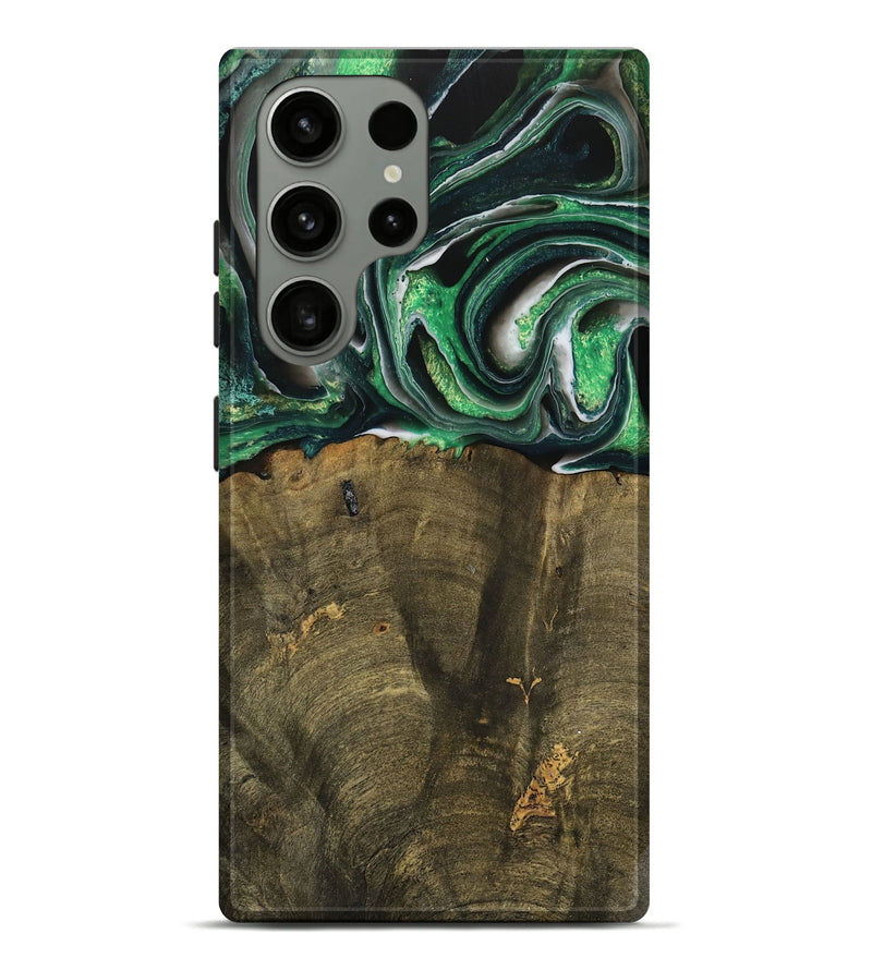 Galaxy S23 Ultra Wood Live Edge Phone Case - Nadir (Green, 738764)