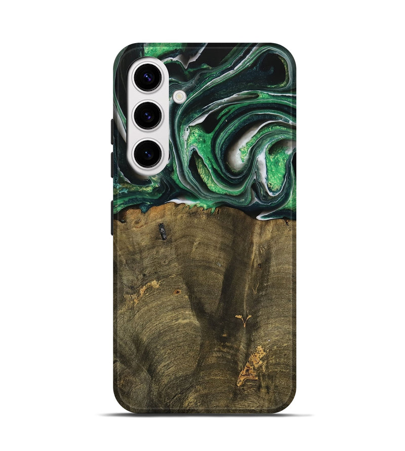 Galaxy S25 Wood Live Edge Phone Case - Nadir (Green, 738764)