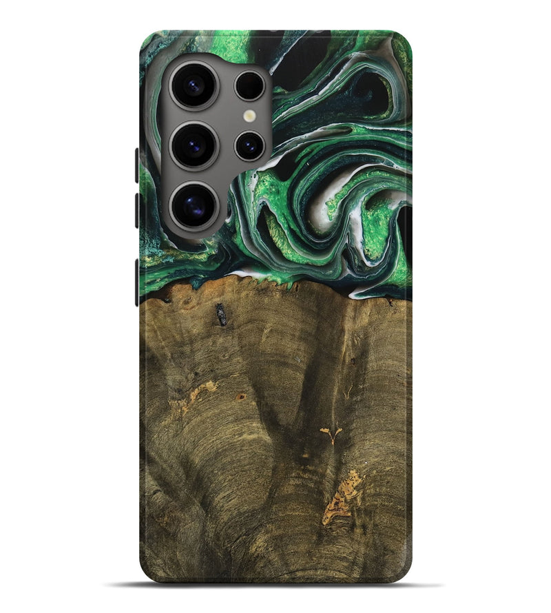 Galaxy S25 Ultra Wood Live Edge Phone Case - Nadir (Green, 738764)