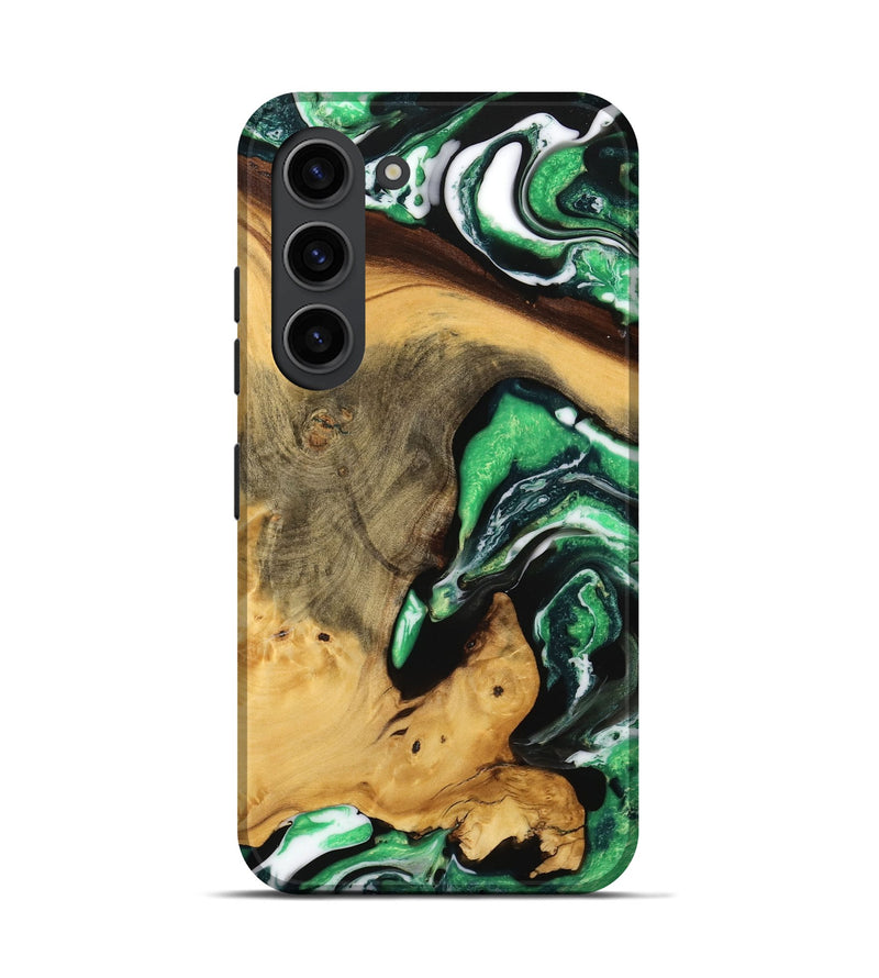 Galaxy S23 Wood Live Edge Phone Case - Brandie (Green, 738769)