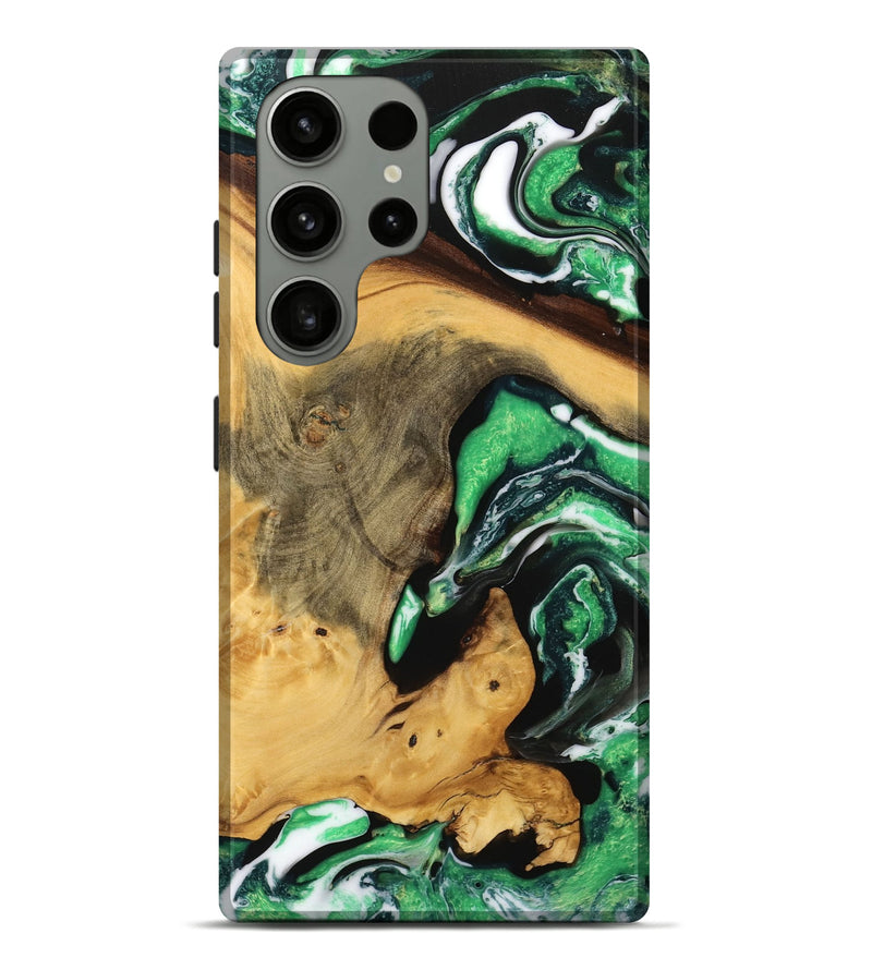 Galaxy S23 Ultra Wood Live Edge Phone Case - Brandie (Green, 738769)