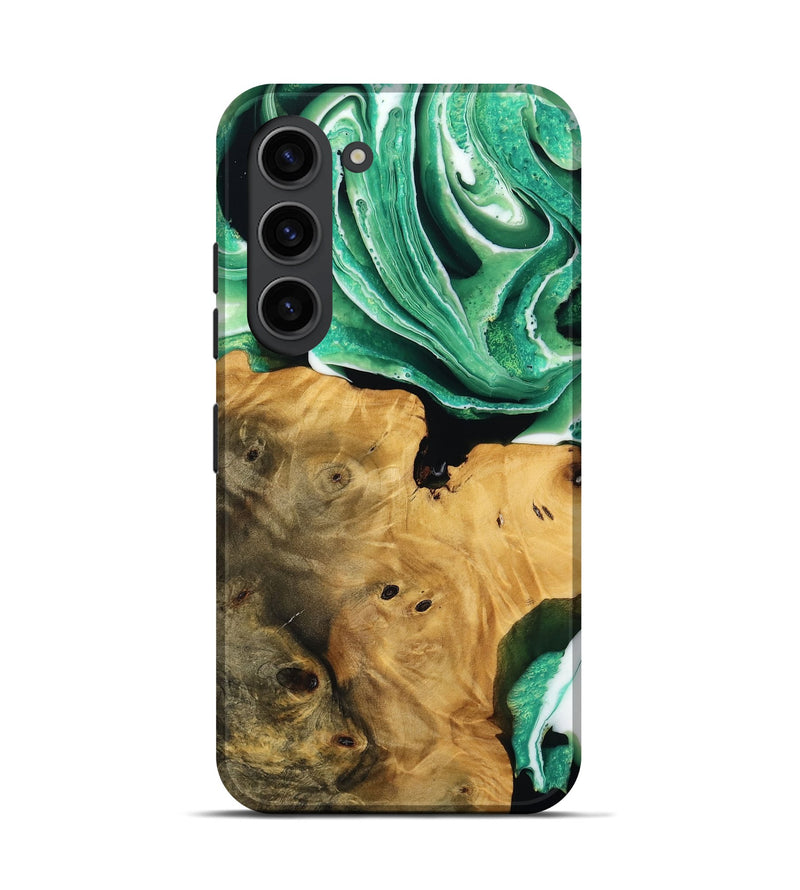 Galaxy S23 Wood Live Edge Phone Case - Surin (Green, 738773)