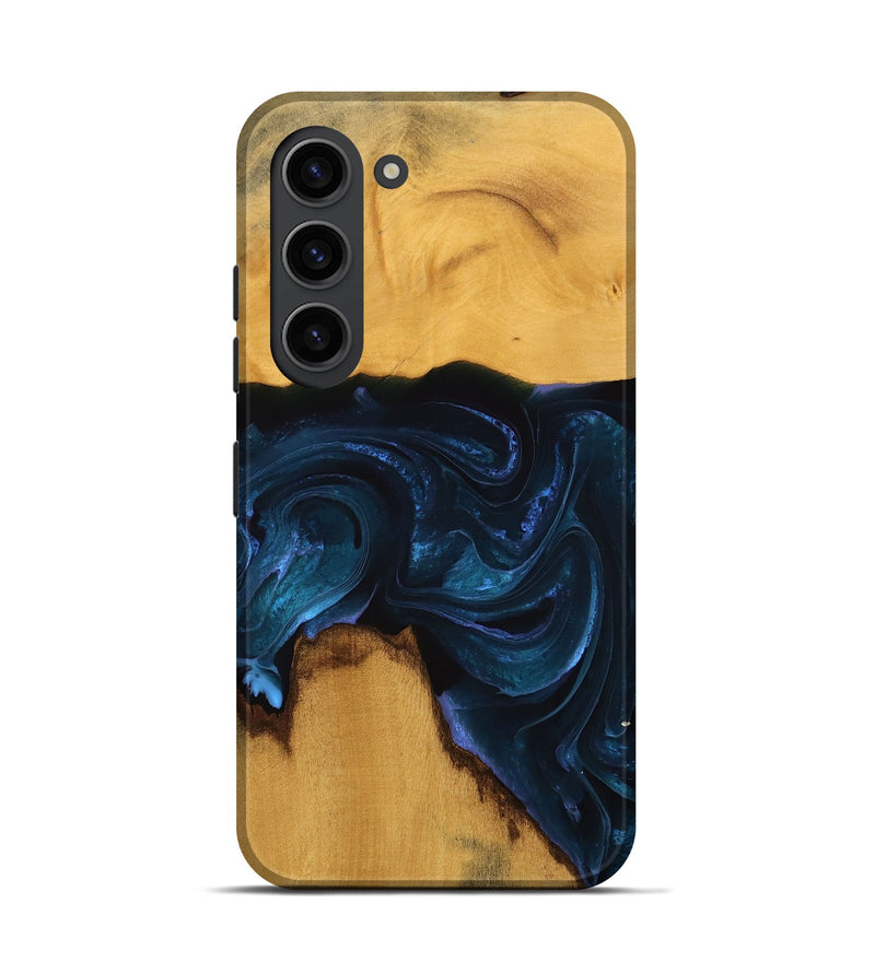 Galaxy S23 Wood Live Edge Phone Case - Lita (Blue, 738774)