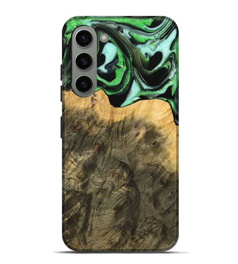 Galaxy S23 Plus Wood Live Edge Phone Case - Mayra (Green, 738775)