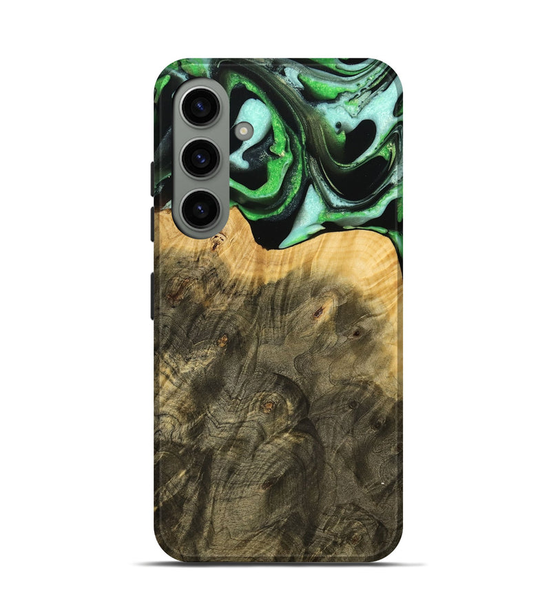 Galaxy S24 Wood Live Edge Phone Case - Mayra (Green, 738775)