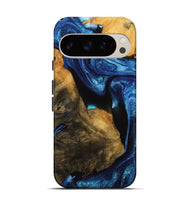 Pixel 9 Wood Live Edge Phone Case - Hayes (Blue, 738777)