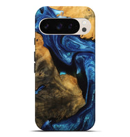 Pixel 9 Pro XL Wood Live Edge Phone Case - Hayes (Blue, 738777)