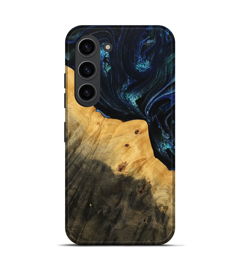 Galaxy S23 Wood Live Edge Phone Case - Latoyia (Blue, 738778)