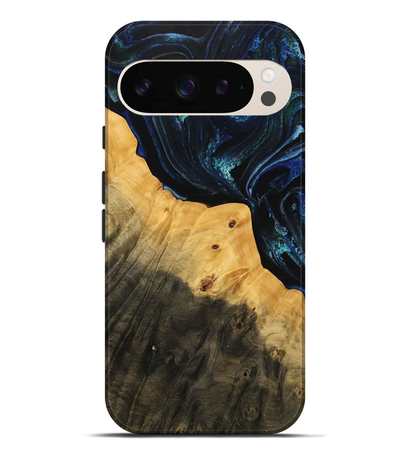 Pixel 9 Pro XL Wood Live Edge Phone Case - Latoyia (Blue, 738778)