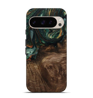 Pixel 9 Wood Live Edge Phone Case - Gwennie (Green, 738779)