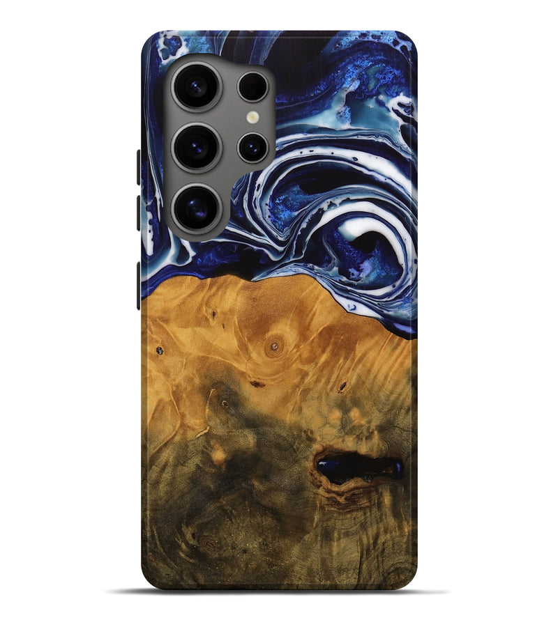 Galaxy S25 Ultra Wood Live Edge Phone Case - Shirley (Blue, 738780)