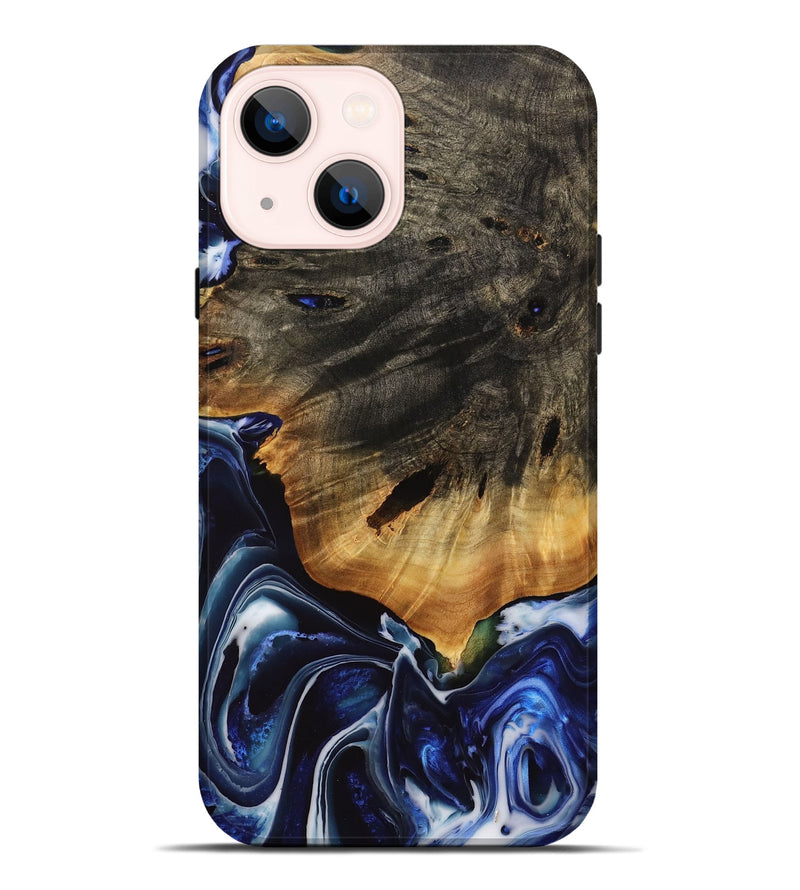 iPhone 14 Plus Wood Live Edge Phone Case - Sacto (Blue, 738781)