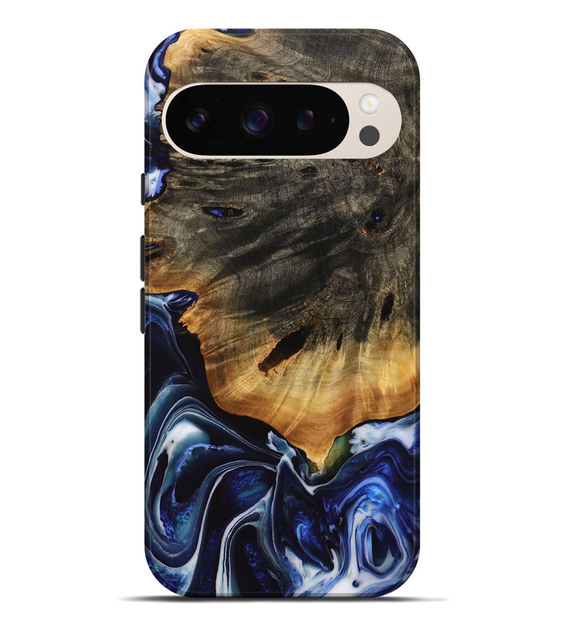 Pixel 9 Pro XL Wood Live Edge Phone Case - Sacto (Blue, 738781)