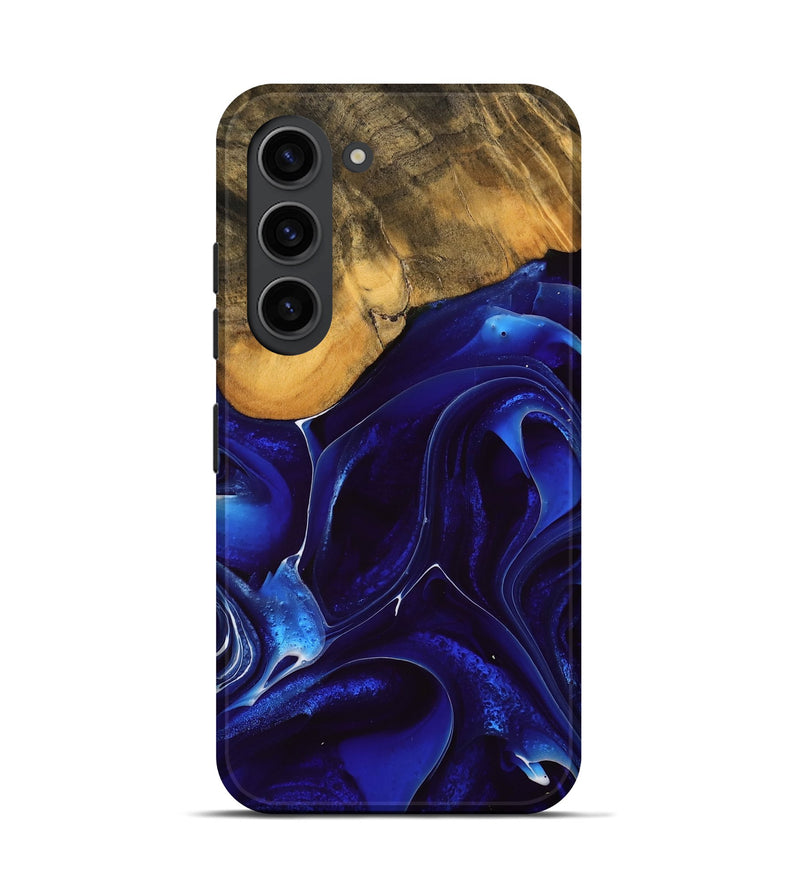 Galaxy S23 Wood Live Edge Phone Case - Ximena (Blue, 738813)