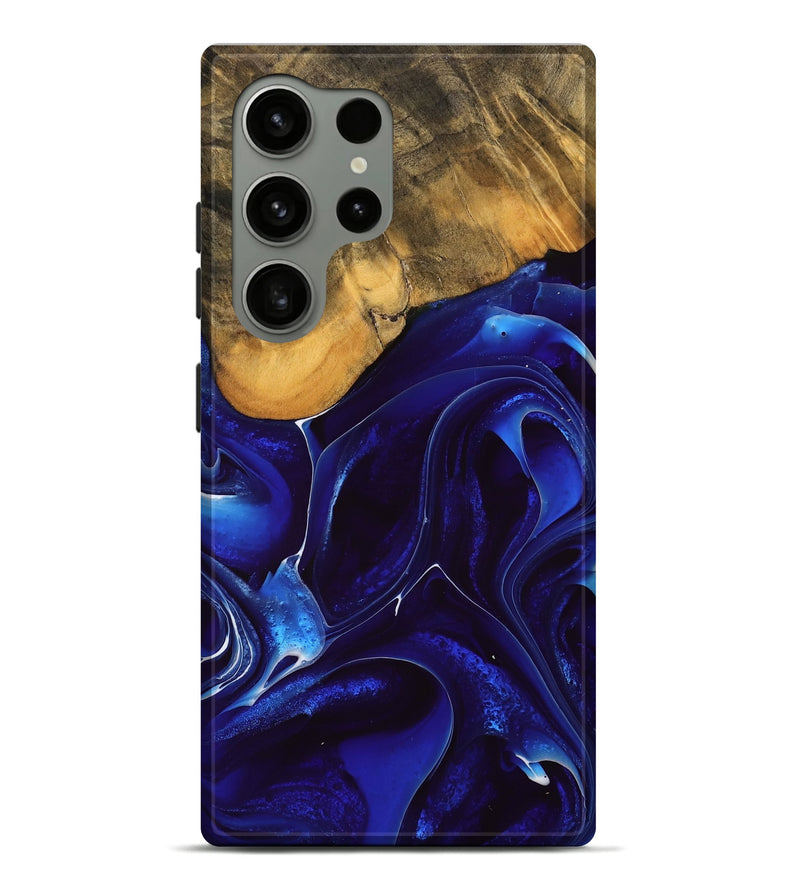 Galaxy S24 Ultra Wood Live Edge Phone Case - Ximena (Blue, 738813)