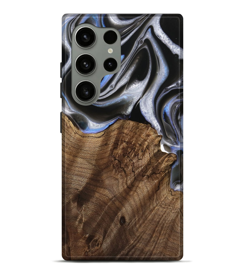 Galaxy S24 Ultra Wood Live Edge Phone Case - Torrie (Black & White, 738818)