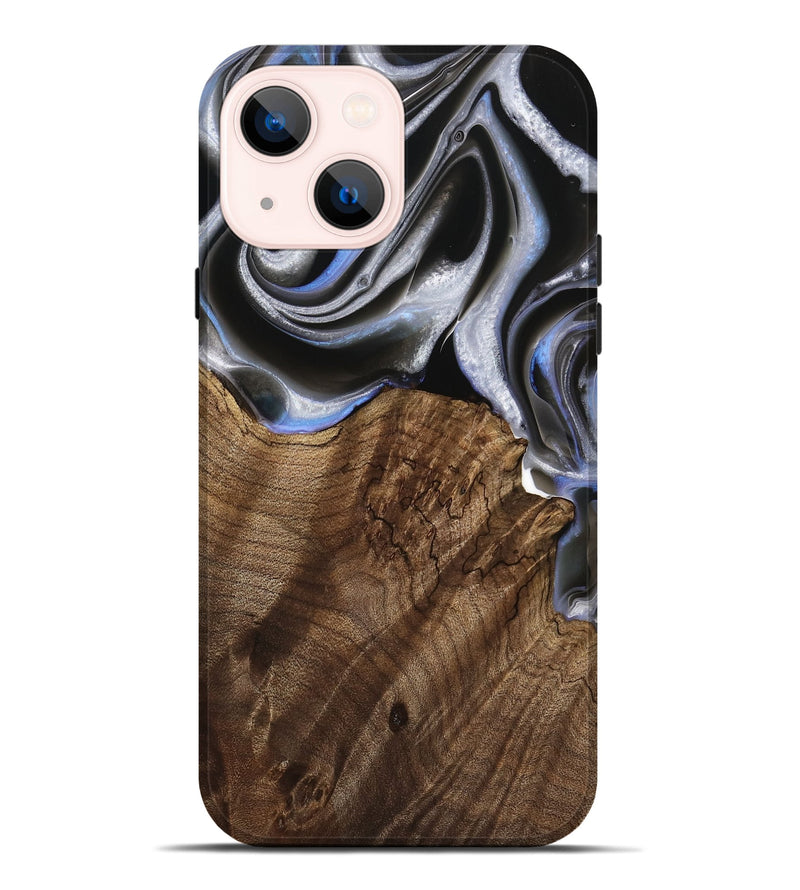 iPhone 14 Plus Wood Live Edge Phone Case - Torrie (Black & White, 738818)