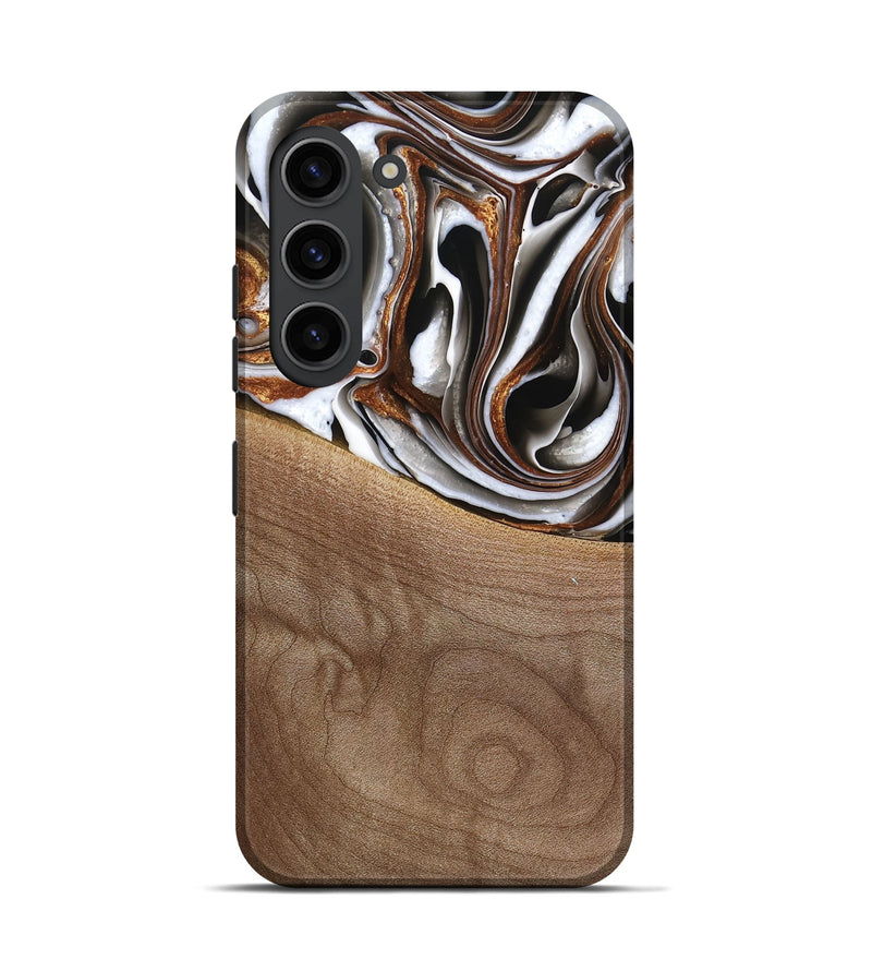 Galaxy S23 Wood Live Edge Phone Case - Alina (Black & White, 738824)