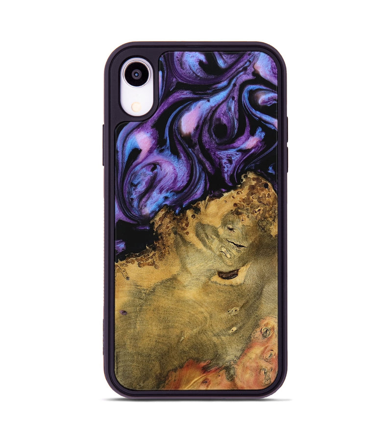 iPhone Xr Wood Phone Case - Aparna (Purple, 738875)