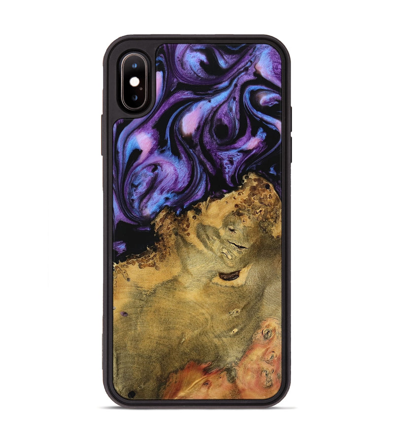 iPhone Xs Max Wood Phone Case - Aparna (Purple, 738875)