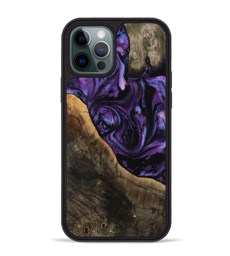 iPhone 12 Pro Max Wood Phone Case - Cecily (Purple, 738880)